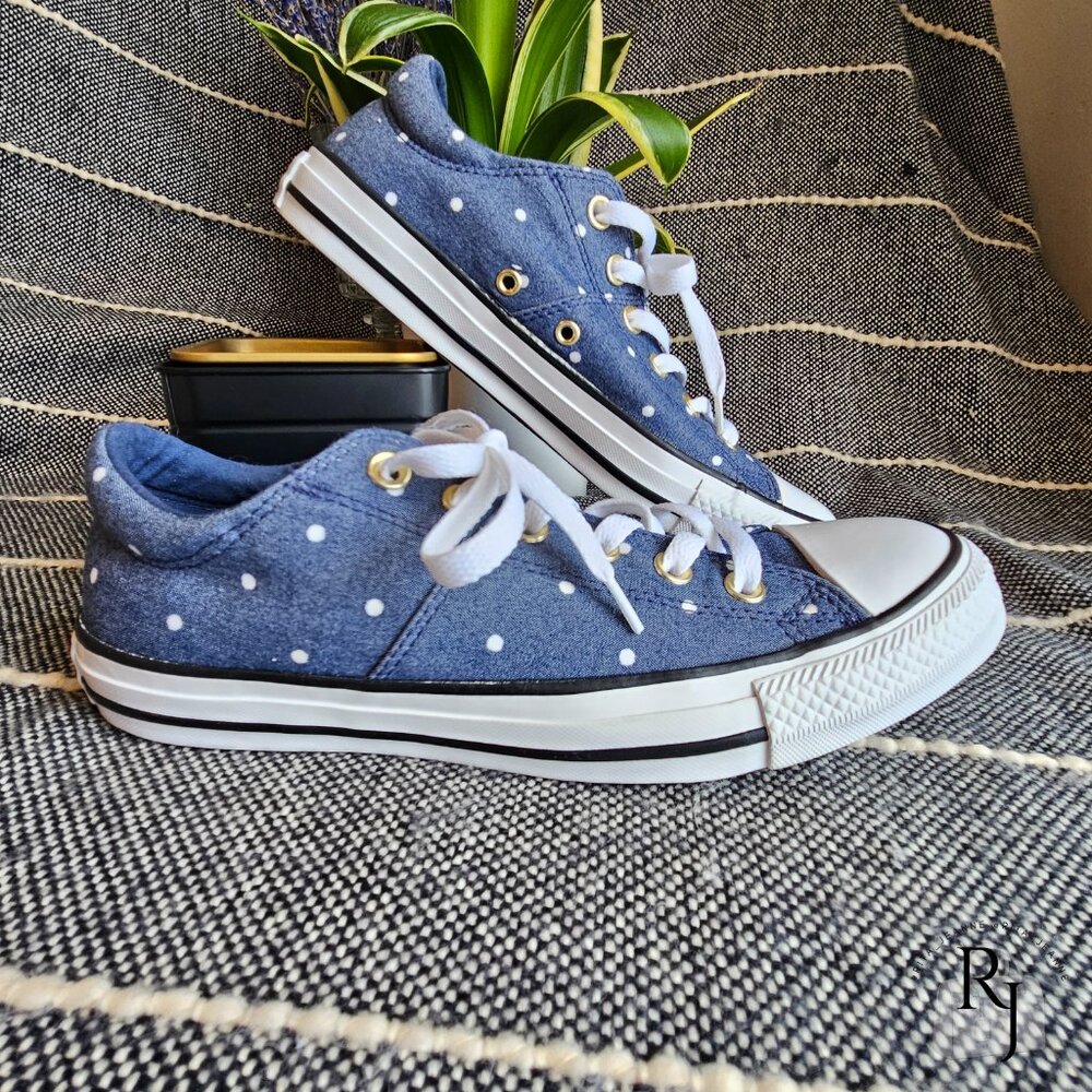 Converse CTAS Madison OX Denim Polka Dot Shoes – Women’s 9 - NEW